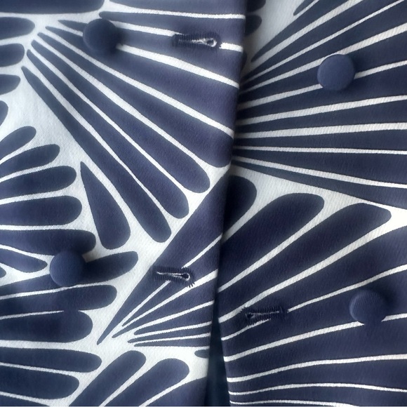 J.Crew Women's Blazer Cotton Floral Geometric Open Front Fashion Size:6 - Picture 4 of 15